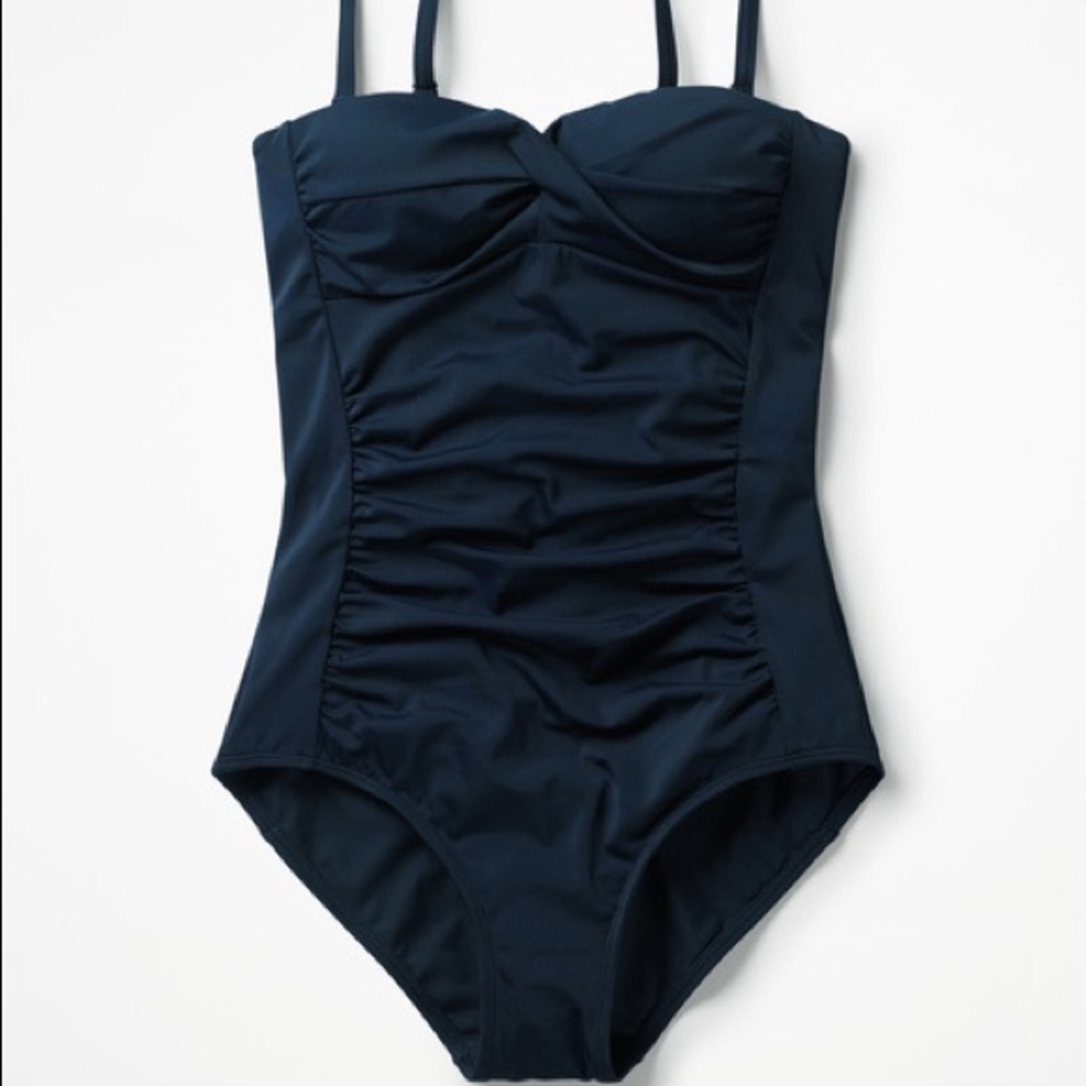 Boden Amalfi Bandeau Swimsuit - Navy